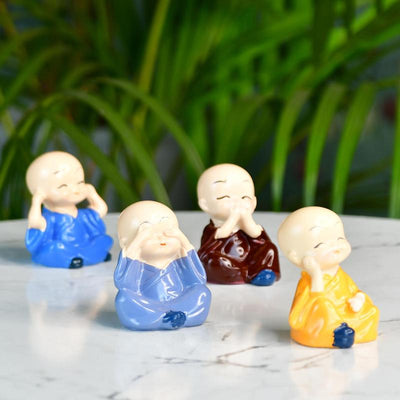 Sowpeace Resin Mini Monk Set of 4