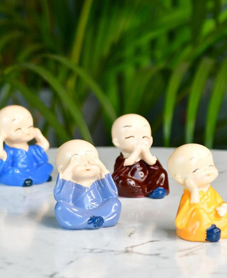 Sowpeace Resin Mini Monk Set of 4