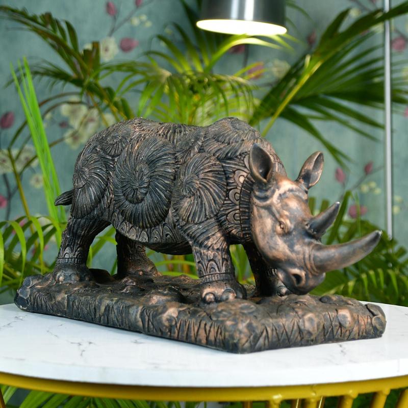 Sowpeace Resin Rhino Decor