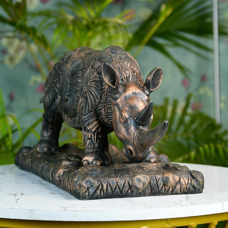 Sowpeace Resin Rhino Decor