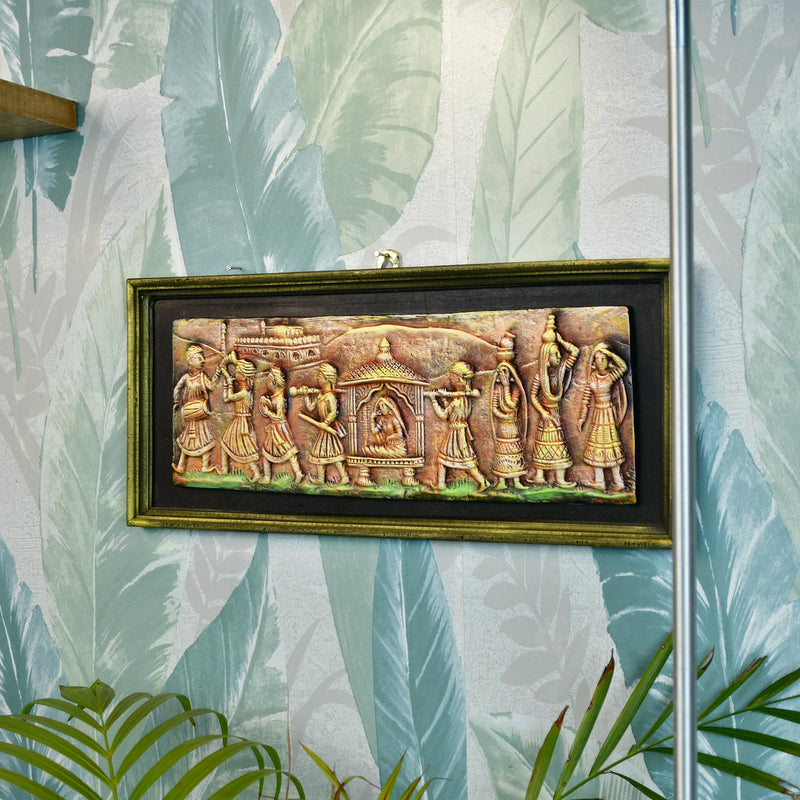 Artisan Terracotta Palki Women Wall Art: Home Decor – view 2