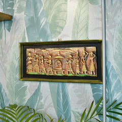 Artisan Terracotta Palki Women Wall Art: Home Decor - Additional View