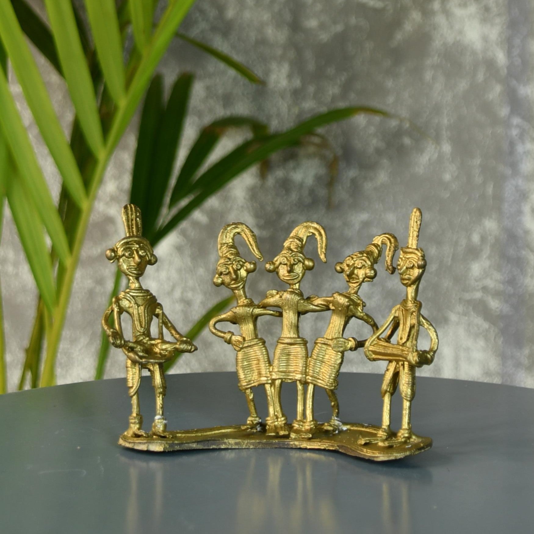 Dokra Orchestra: Brass Tabletop Masterpiece for Unique Home Decor