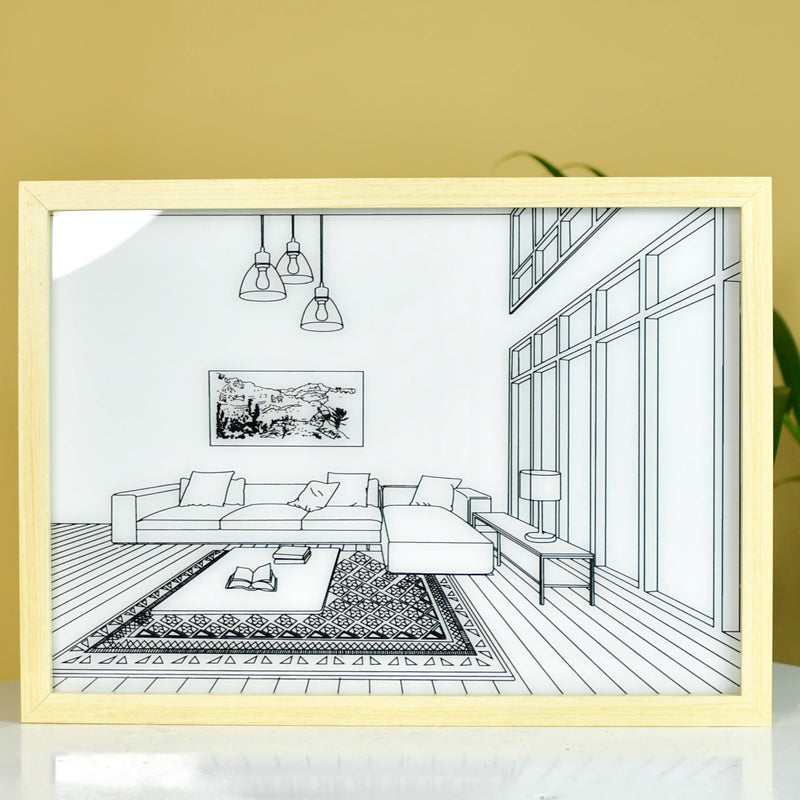 Sowpeace Illuminated Landscape Sofa Frame – LED Decor Photo Frame for Stylish Home Interiors & Gifts – view 3