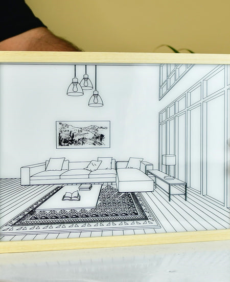 Sowpeace Illuminated Landscape Sofa Frame – LED Decor Photo Frame for Stylish Home Interiors & Gifts