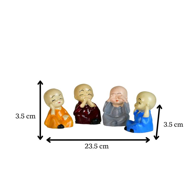 Sowpeace Resin Mini Monk Set of 4