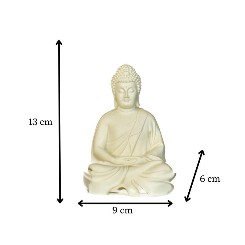 Sowpeace White Resin Buddha – view 4