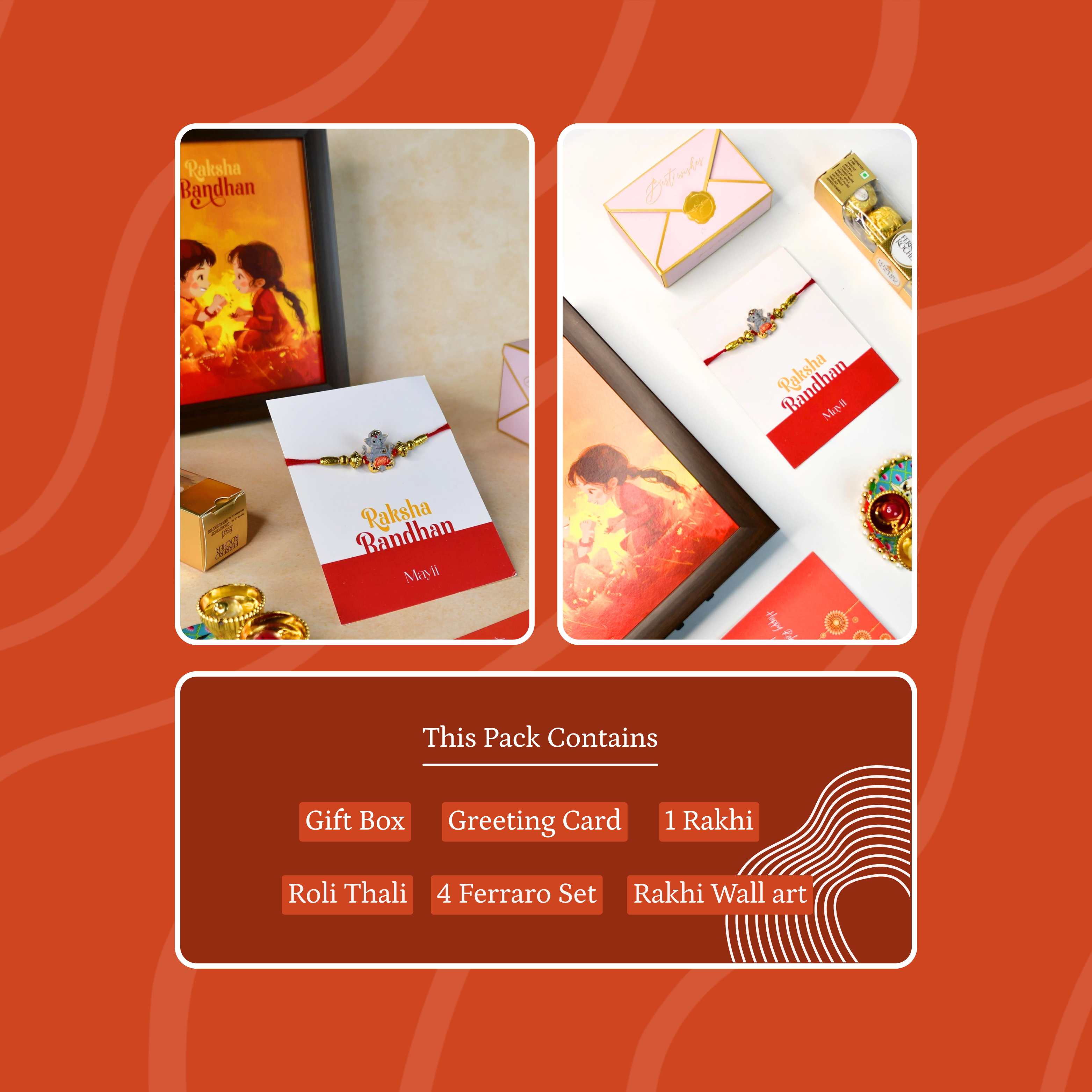 Sowpeace Exquisite Green Ganesha Rakhi Pack of 1 with Roli Chawal and Greeting card combo for Raksha Bandhan and Gifting