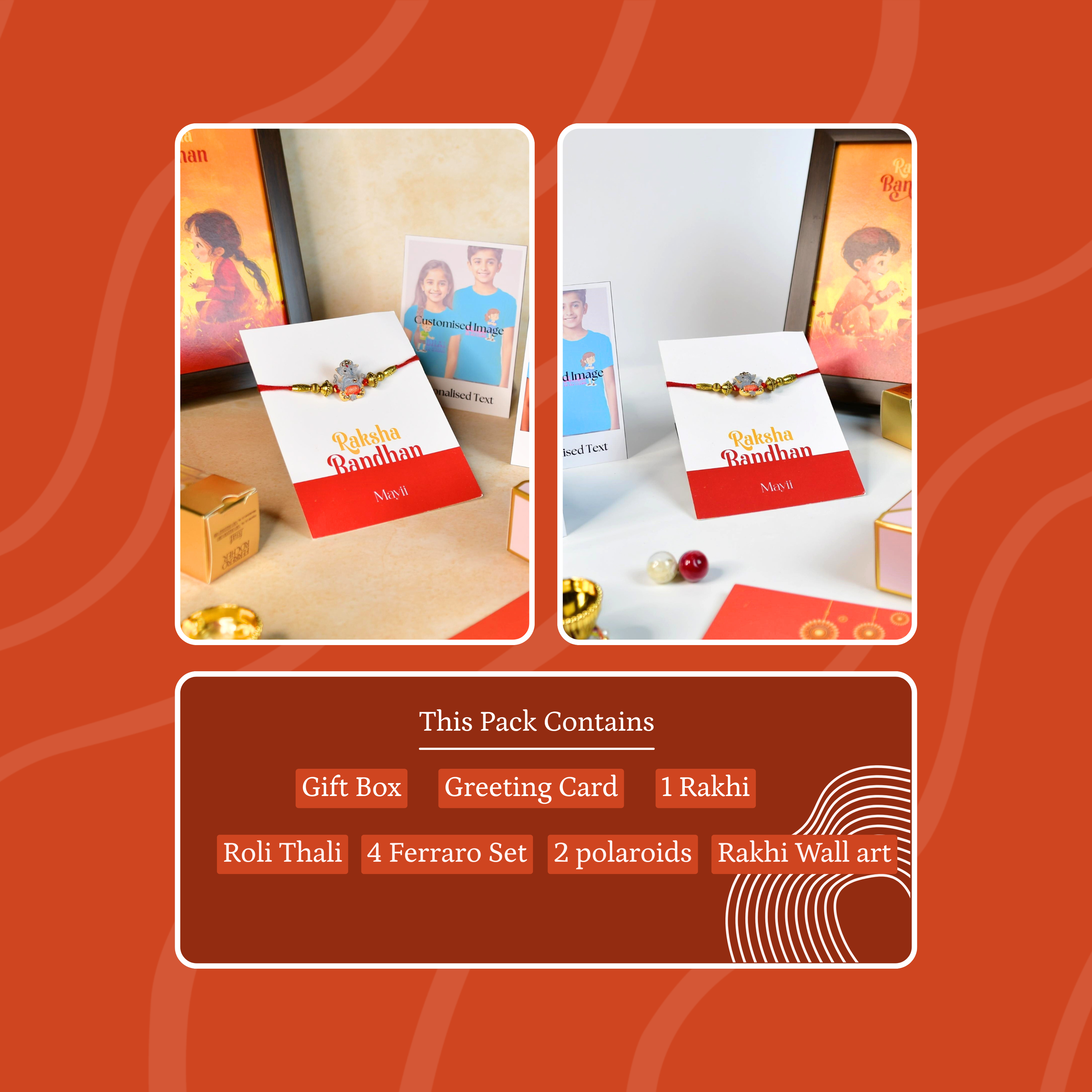 Sowpeace Exquisite Green Ganesha Rakhi Pack of 1 with Roli Chawal and Greeting card combo for Raksha Bandhan and Gifting