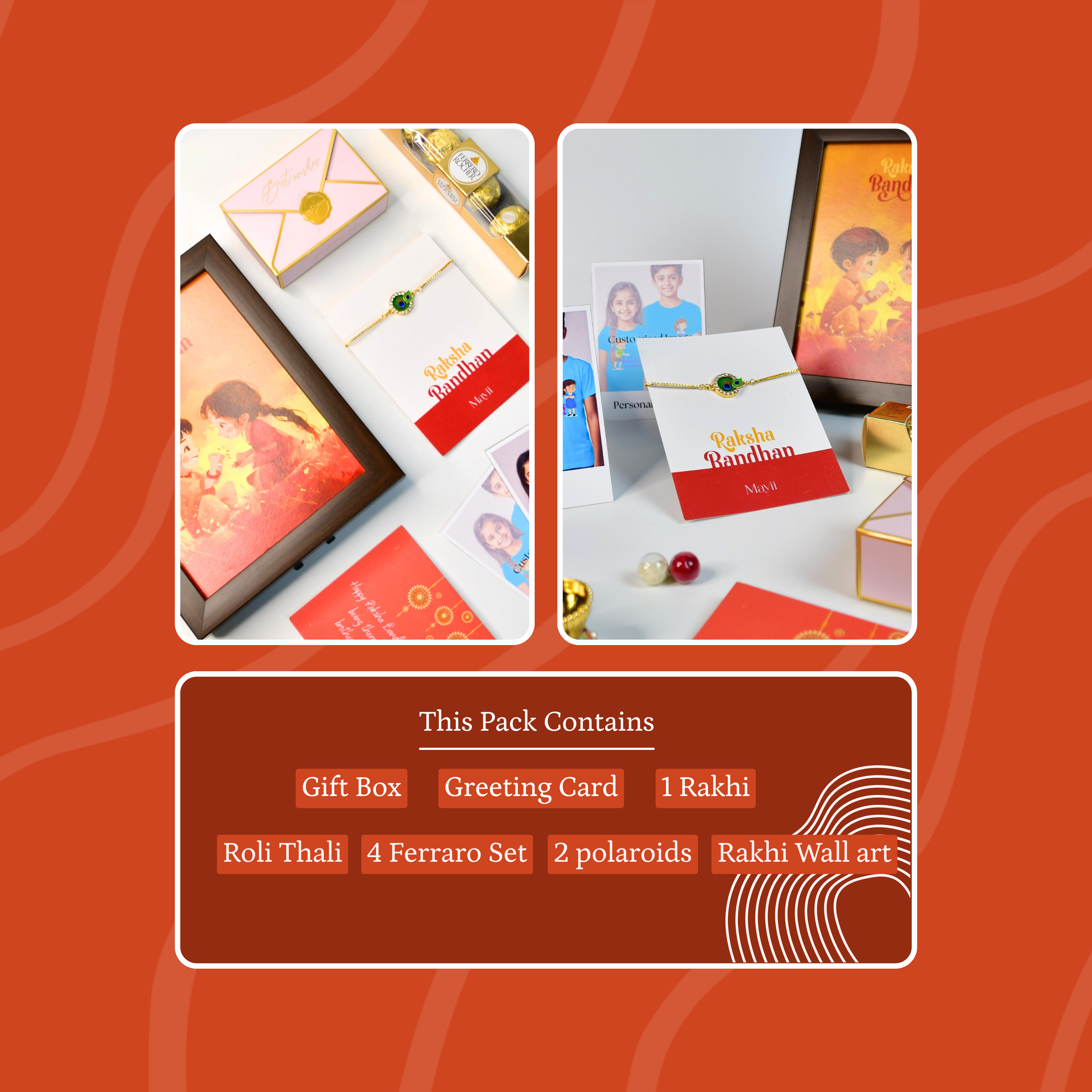 Sowpeace Exquisite Peacock Rakhi Pack of 1 with Roli Chawal and Greeting card combo for Raksha Bandhan and Gifting