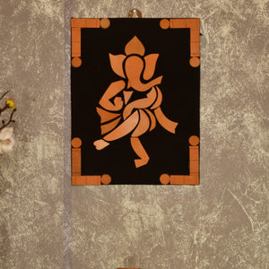 Handcrafted Terracotta Dancing Ganesh Wall Art: Unique Home Decor