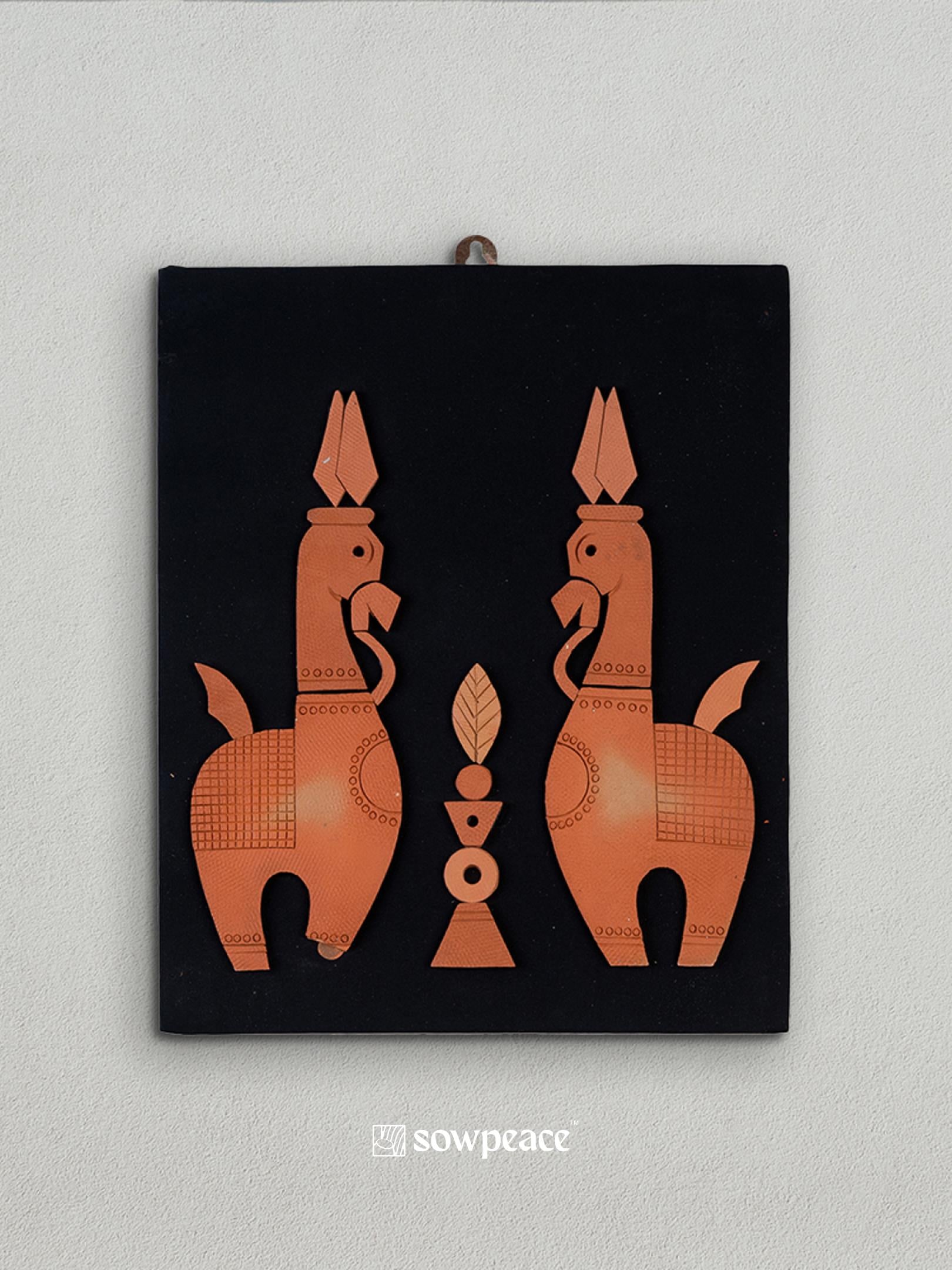 Terracotta Horse Wall Art: Artisan Home Decor