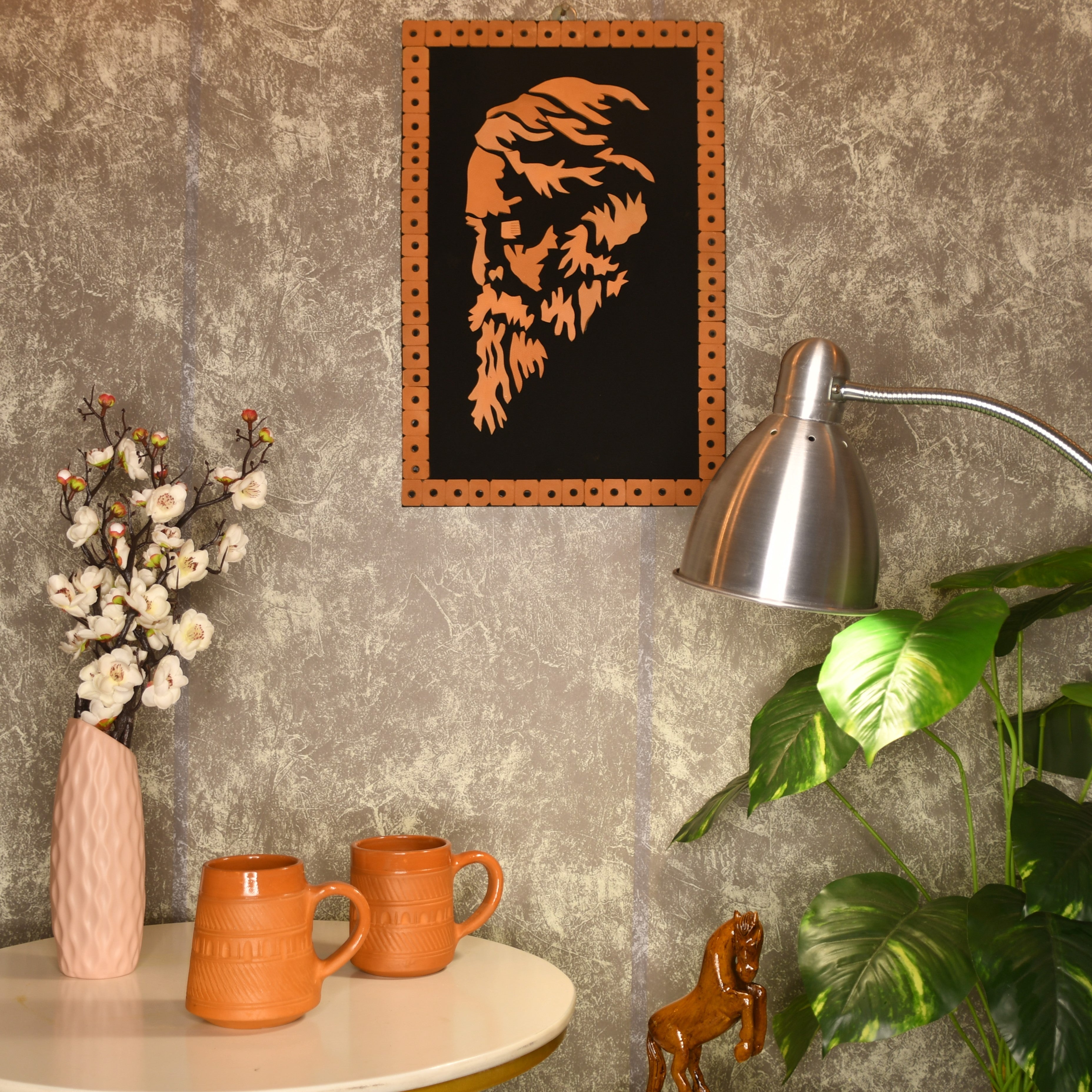 Terracotta Rabindranath Wall Art: Artisan Home Delight