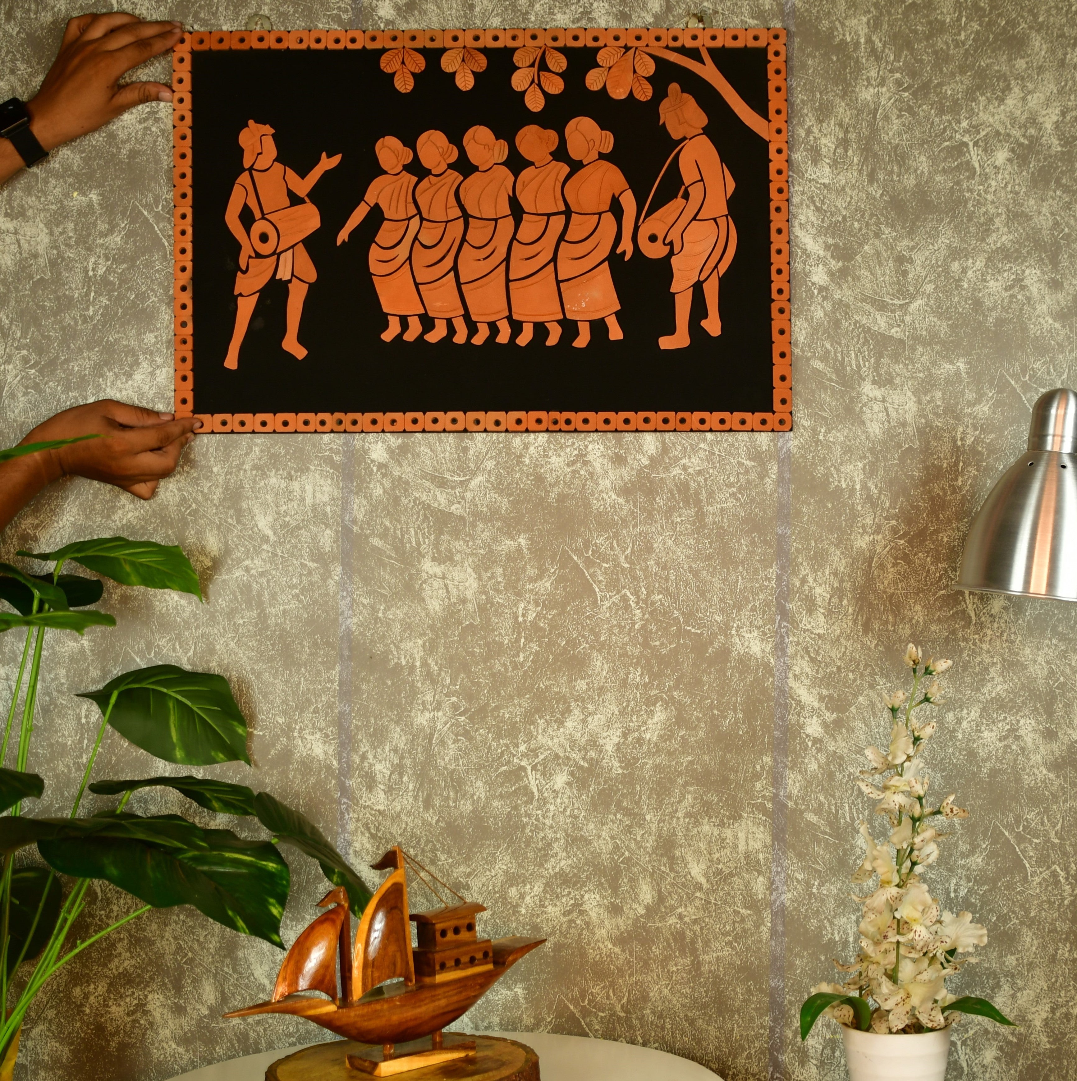 Terracotta Tribal Dance: Artisan Home Decor Elegance and Culture