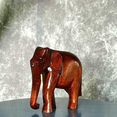 Sowpeace Wooden Elephant: Artisan Tabletop Decor Masterpiece