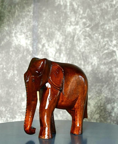Sowpeace Wooden Elephant: Artisan Tabletop Decor Masterpiece