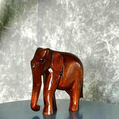 Sowpeace Wooden Elephant: Artisan Tabletop Decor Masterpiece - Additional View
