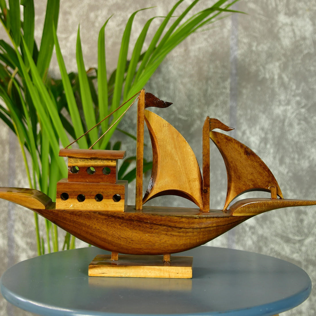 Wooden House Boat: Artisan - Crafted Tabletop Elegance - Tabletop - Sowpeace - New Arrivals - Tabletop