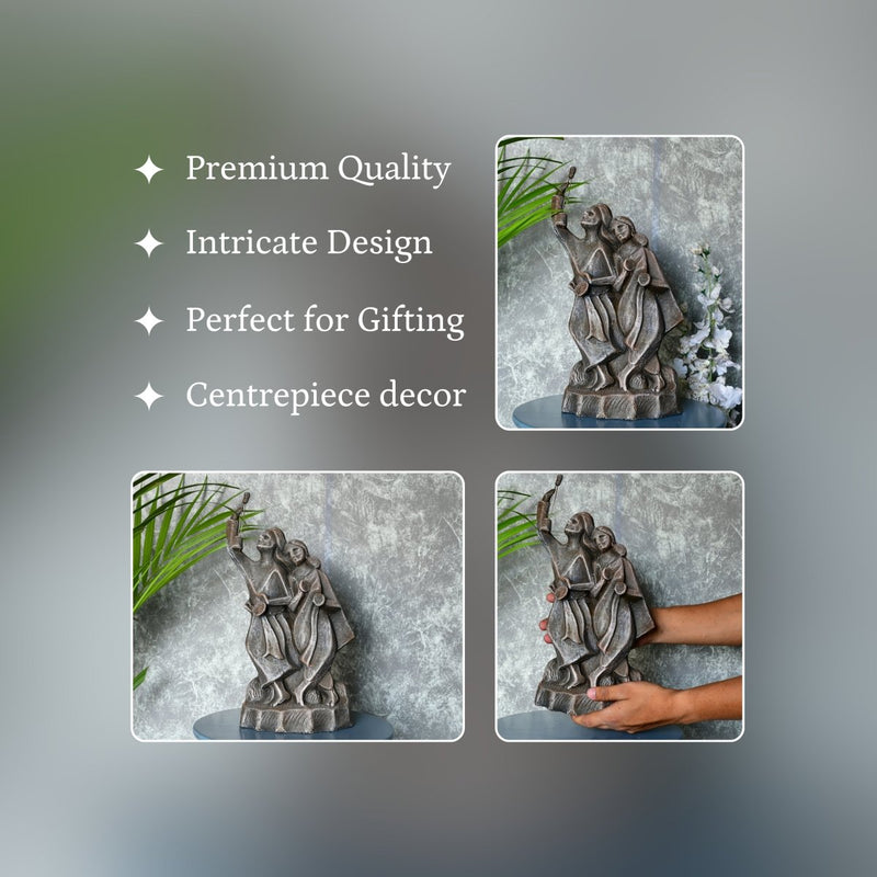 Abstract Baul: Terracotta Tabletop Elegance Decor Piece – view 3