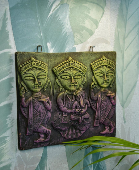 Abstract Terracotta Jamini Roy Wall Art: Artisan Home Decor