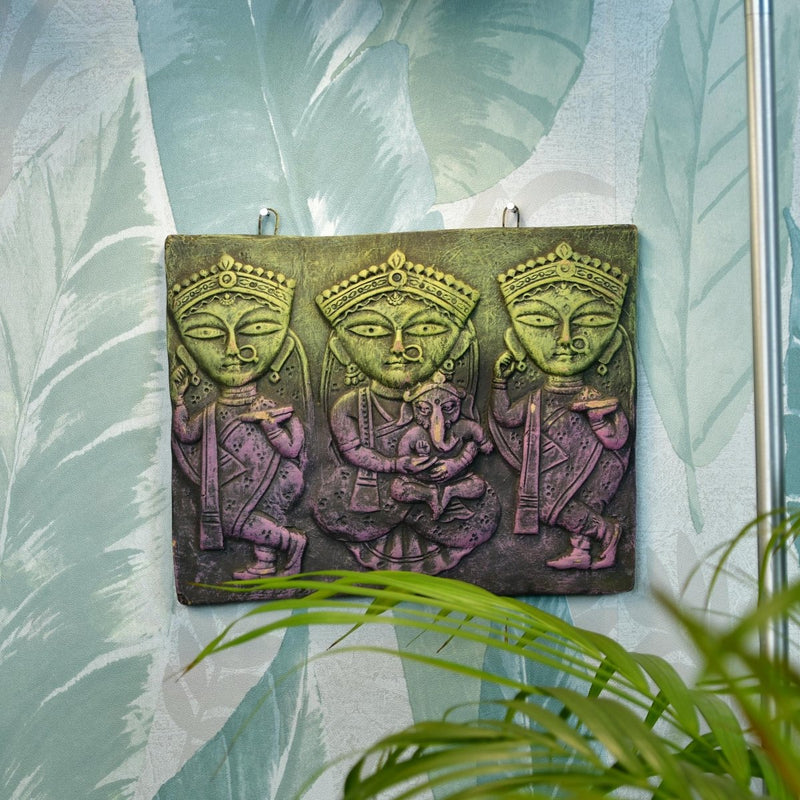 Abstract Terracotta Jamini Roy Wall Art: Artisan Home Decor – view 1