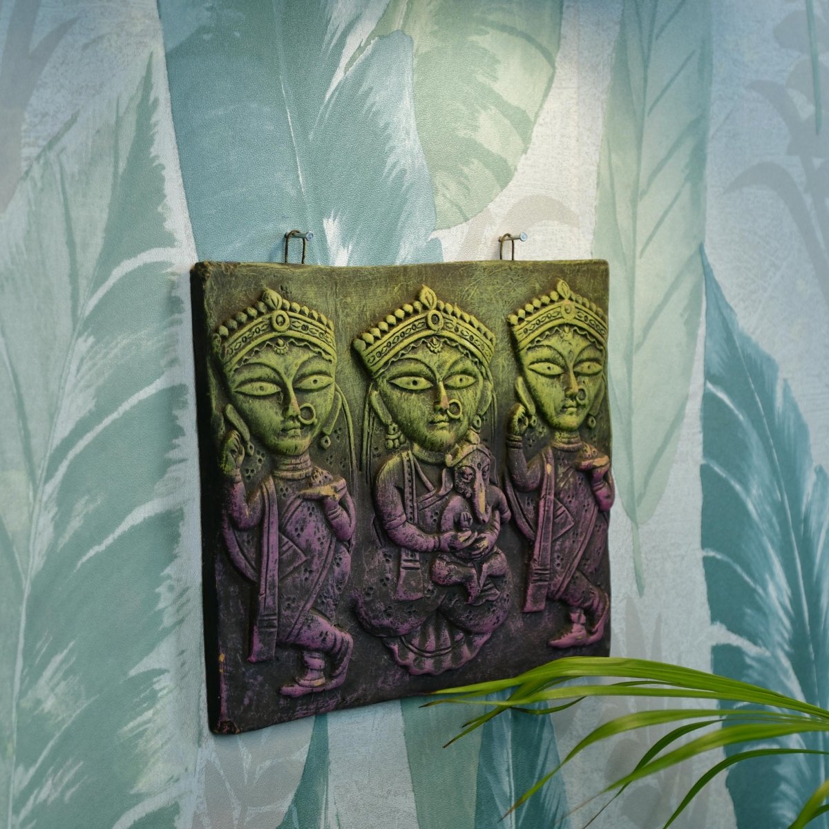 Abstract Terracotta Jamini Roy Wall Art: Artisan Home Decor