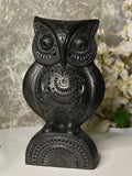 Artisan Black Terracotta Big Owl Tabletop Decor - decor - Sowpeace - Artisan Black Terracotta Big Owl Tabletop Decor - Terr - bter - TT - BOWL - Sowpeace