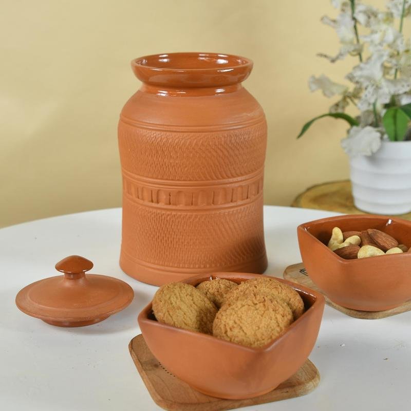 Artisan Terracotta Jar: Stylish Home & Kitchen Storage - Utensils - Sowpeace - Kitchen ware - New Arrivals