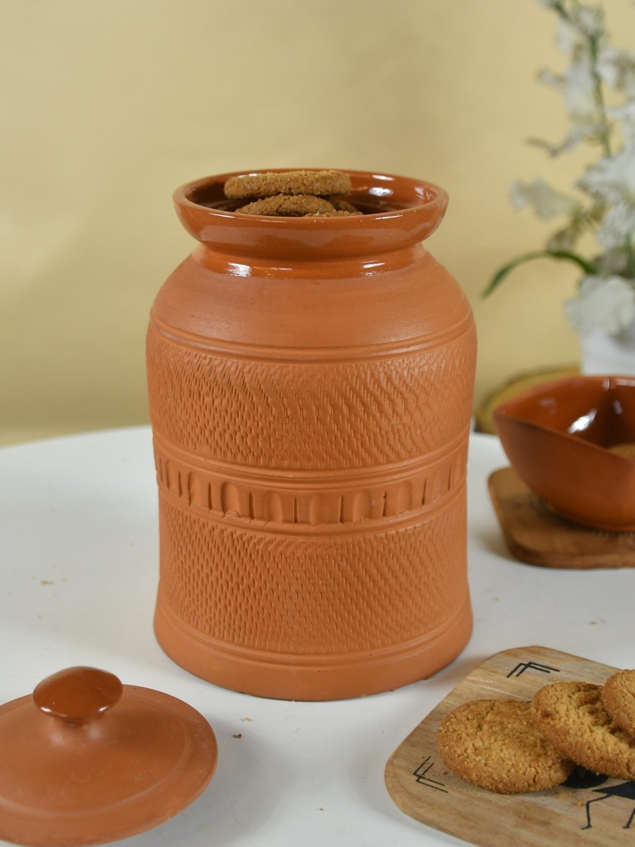 Artisan Terracotta Jar: Stylish Home & Kitchen Storage - Utensils - Sowpeace - Artisan Terracotta Jar: Stylish Home & Kitchen Storage - Terr - Uten - Terr - TCJR - Sowpeace