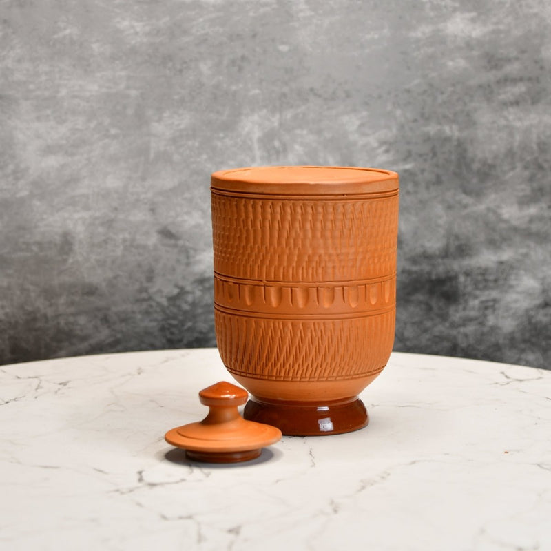 Artisan Terracotta Jar: Stylish Home & Kitchen Storage – view 6