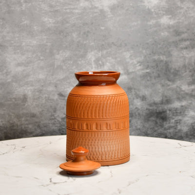 Artisan Terracotta Jar: Stylish Home & Kitchen Storage