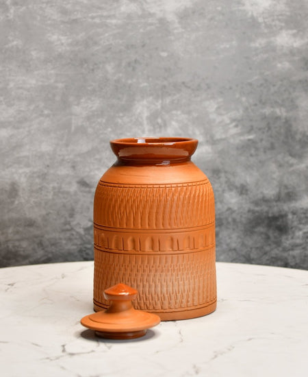 Artisan Terracotta Jar: Stylish Home & Kitchen Storage