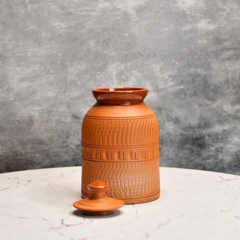 Artisan Terracotta Jar: Stylish Home & Kitchen Storage - Additional View
