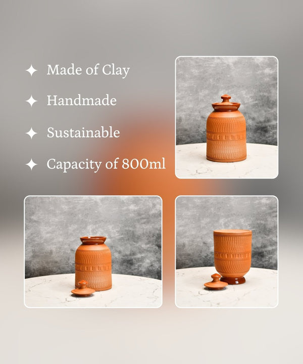 Artisan Terracotta Jar: Stylish Home & Kitchen Storage — image 3