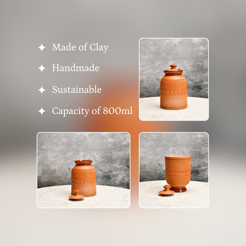 Artisan Terracotta Jar: Stylish Home & Kitchen Storage – view 3