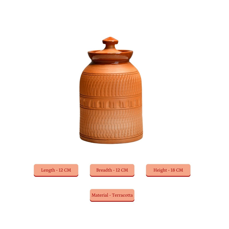 Artisan Terracotta Jar: Stylish Home & Kitchen Storage – view 5