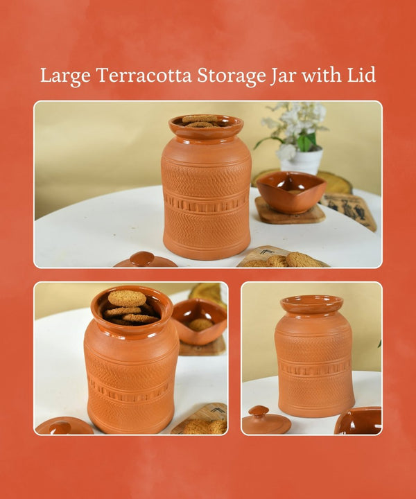 Artisan Terracotta Jar: Stylish Home & Kitchen Storage — image 4