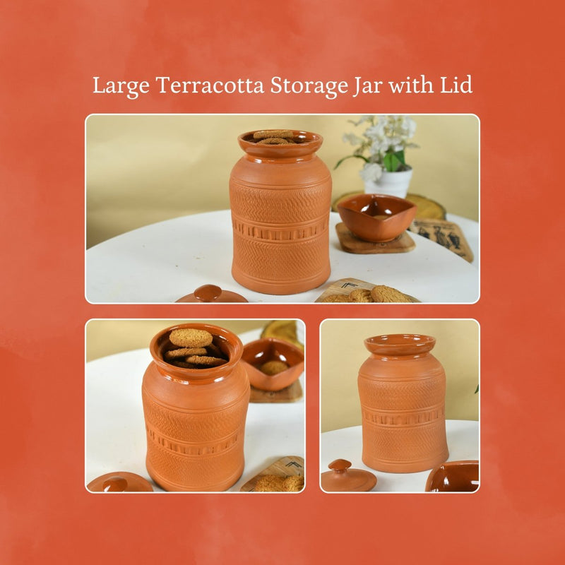 Artisan Terracotta Jar: Stylish Home & Kitchen Storage – view 4