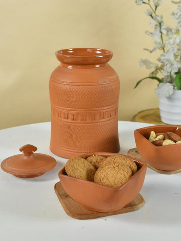 Artisan Terracotta Jar: Stylish Home & Kitchen Storage - Utensils - Sowpeace - Artisan Terracotta Jar: Stylish Home & Kitchen Storage - Terr - Uten - Terr - TCJR - Sowpeace