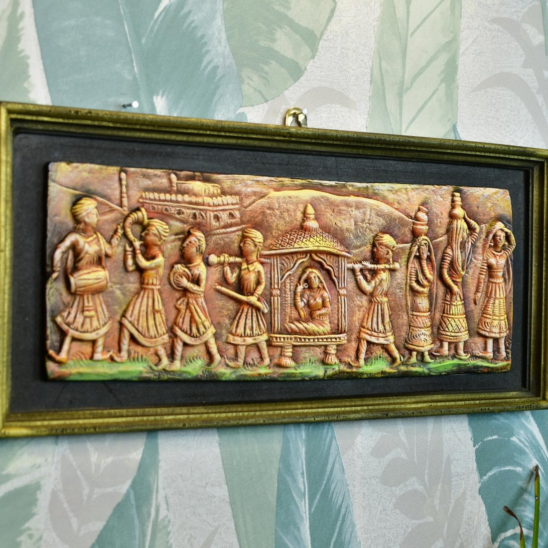 Artisan Terracotta Palki Women Wall Art: Home Decor - Sowpeace - Terracotta - Terracotta Wall Art