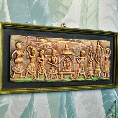 Artisan Terracotta Palki Women Wall Art: Home Decor