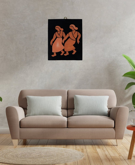 Artisan Terracotta Tribal Dance: Unique Home Decor