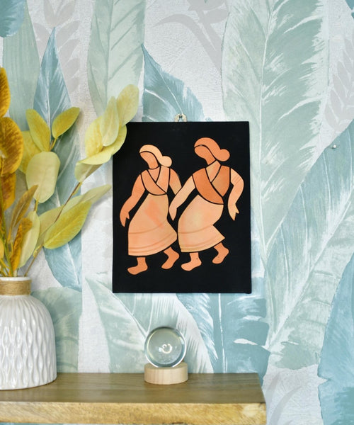 Artisan Terracotta Tribal Dance: Unique Home Decor