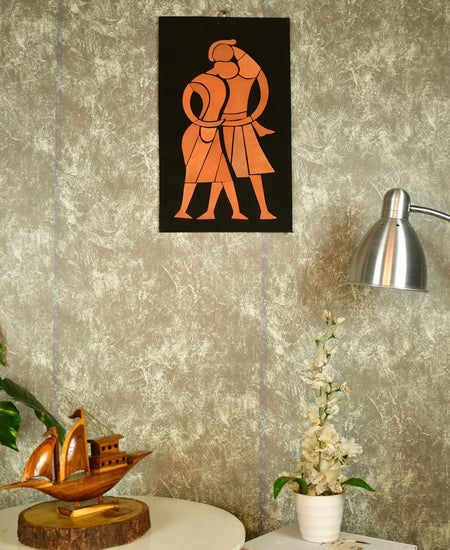 Artisan Terracotta Tribal Family Wall Art: Home Decor