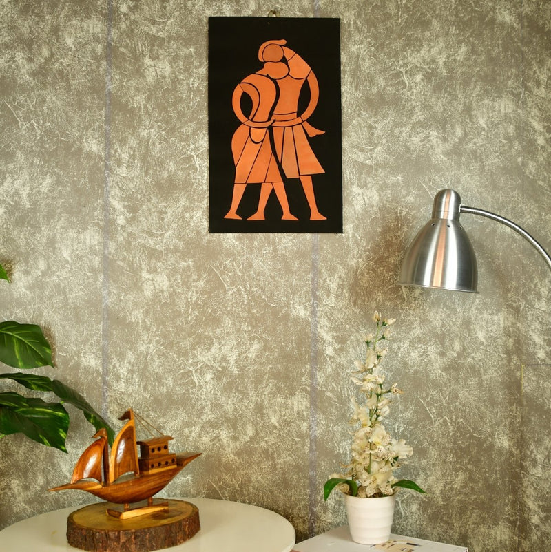 Artisan Terracotta Tribal Family Wall Art: Home Decor – view 2