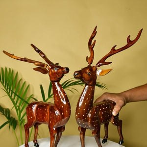 Artisan Wooden Deer Set: Exquisite Home Decor - Sowpeace - Artisan Wooden Deer Set: Exquisite Home Decor - Wood - WDLD - WDN - TT - Sowpeace