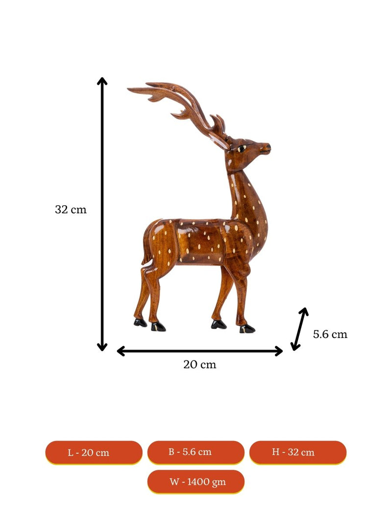 Artisan Wooden Deer Set: Exquisite Home Decor – view 7