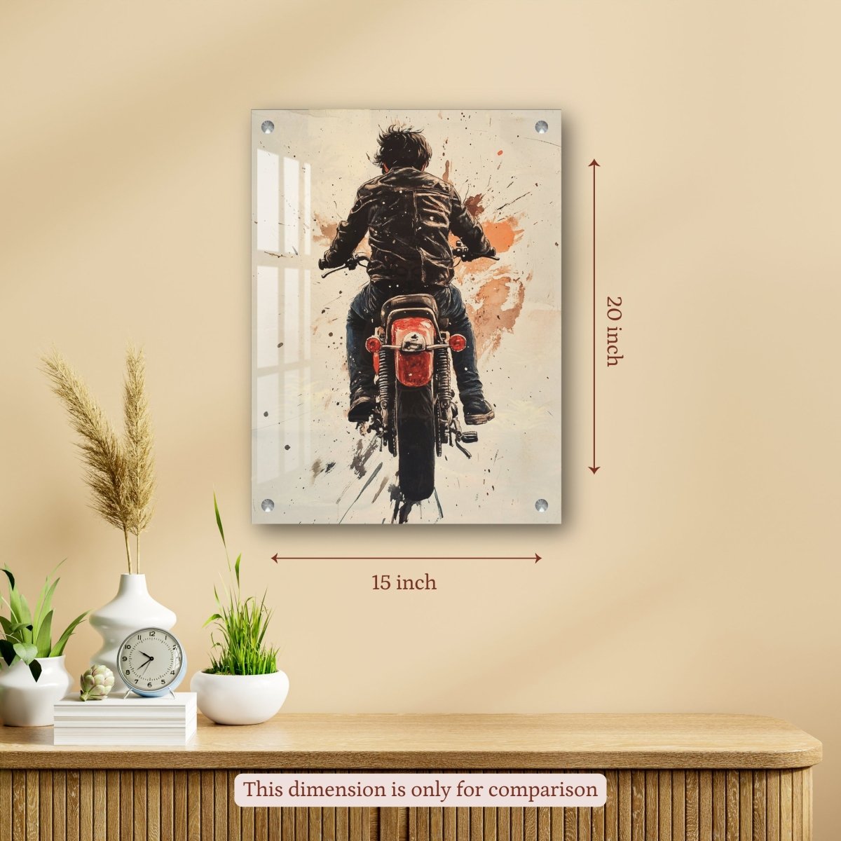 Bike Rider Acrylic Wall Art