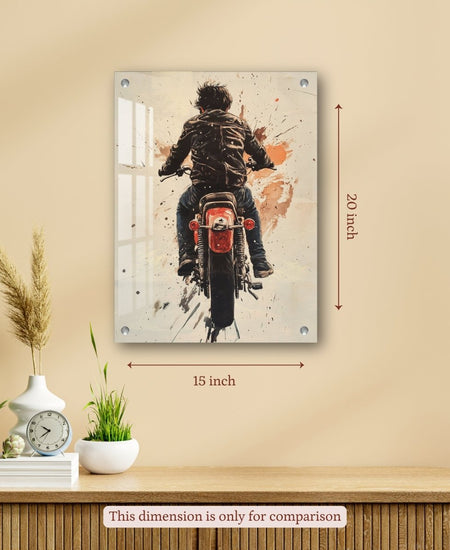 Bike Rider Acrylic Wall Art
