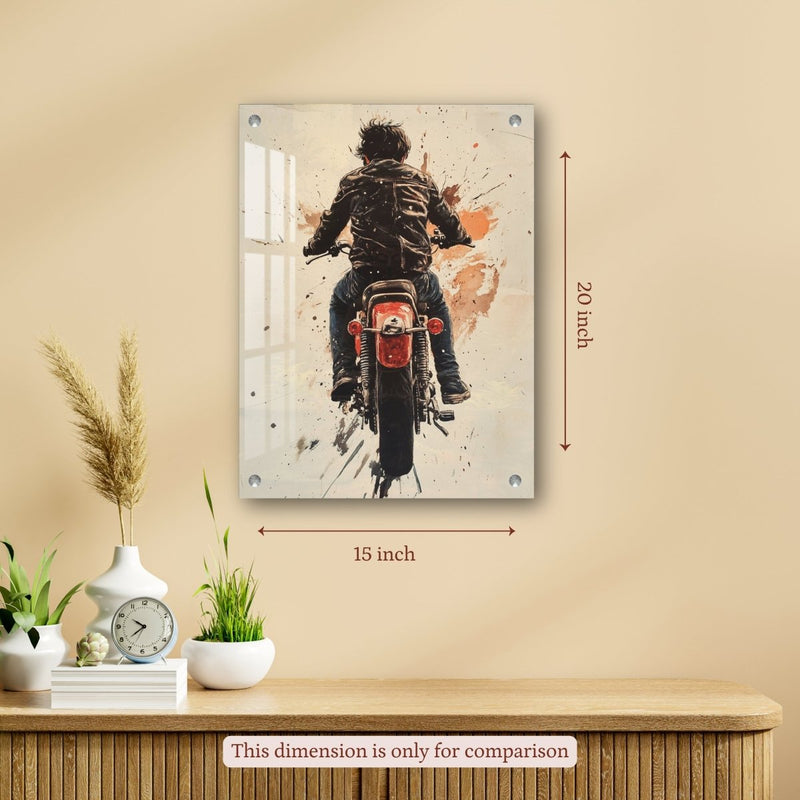 Bike Rider Acrylic Wall Art – view 2